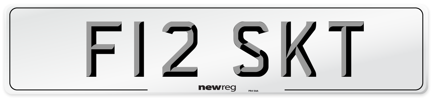 F12 SKT Number Plate from New Reg
